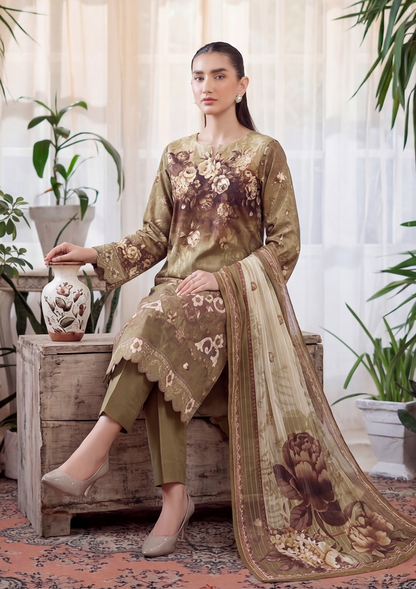3 Piece - Embroidered Lawn - Fantak Luxe V303 - 11