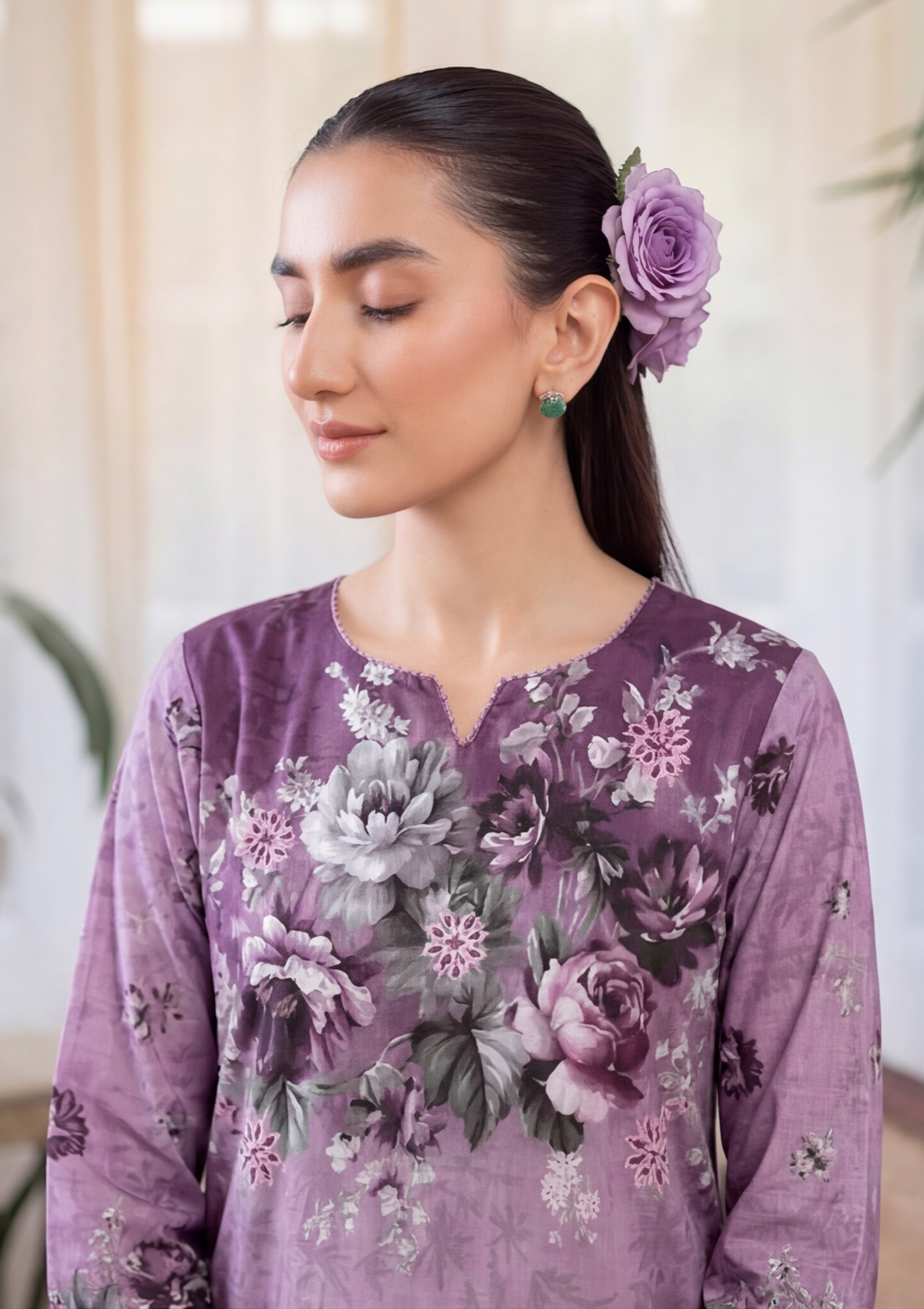 3 Piece - Embroidered Lawn - Fantak Luxe V303 - 01