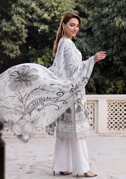 3 Piece - Embroidered Lawn - Fantak Elegant V306 - 1