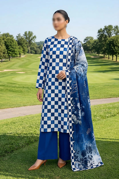 3 Piece - Digitally Printed Lawn - F10 - D5007