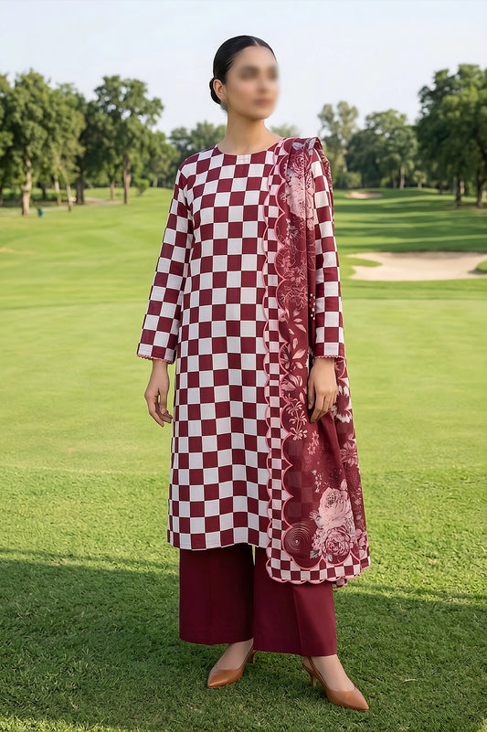 3 Piece - Digitally Printed Lawn - F10 - D5003