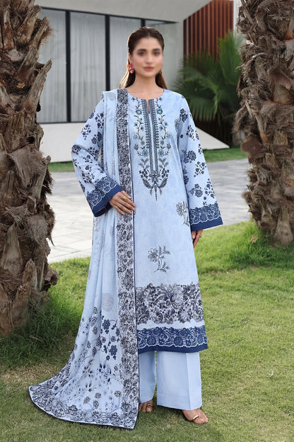 3 Piece - Embroidered Lawn - Noir 30405