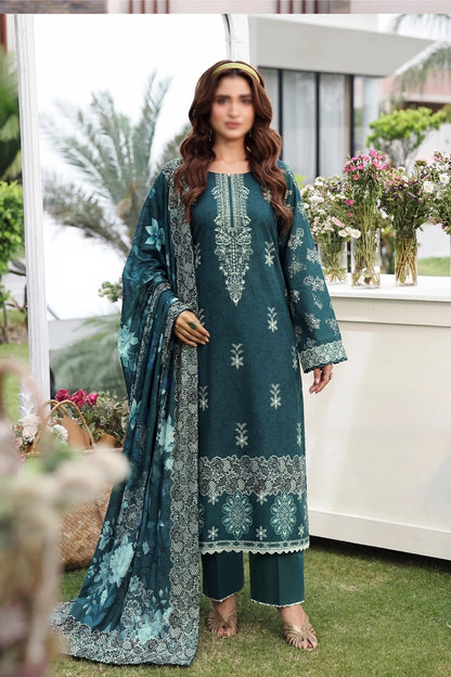 3 Piece - Embroidered Lawn - Noir 30402