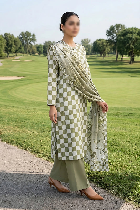 3 Piece - Digitally Printed Lawn - F10 - D5010