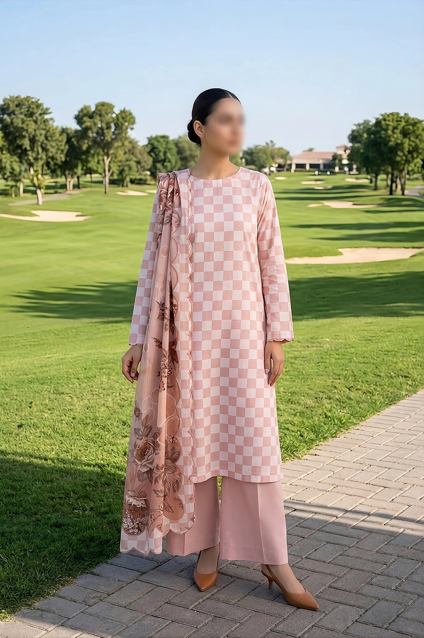 3 Piece - Digitally Printed Lawn - F10 - D5005