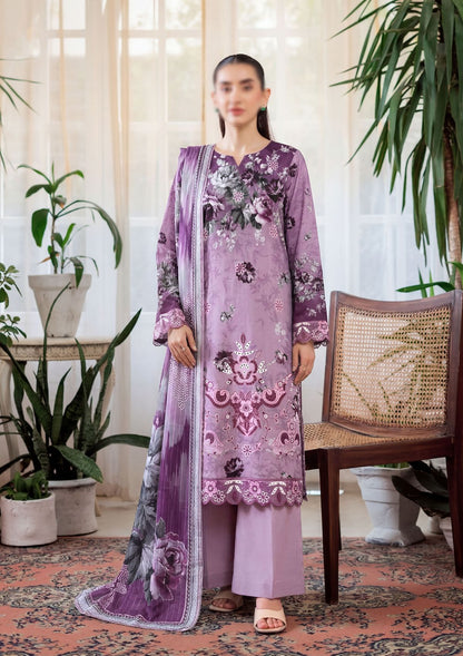 3 Piece - Embroidered Lawn - Fantak Luxe V303 - 01