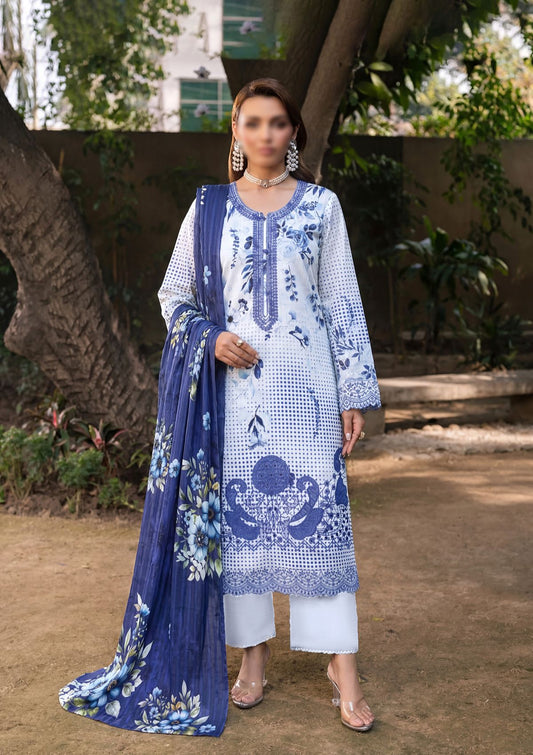 3 Piece - Embroidered Lawn - Fantak Elegant V306 - 2