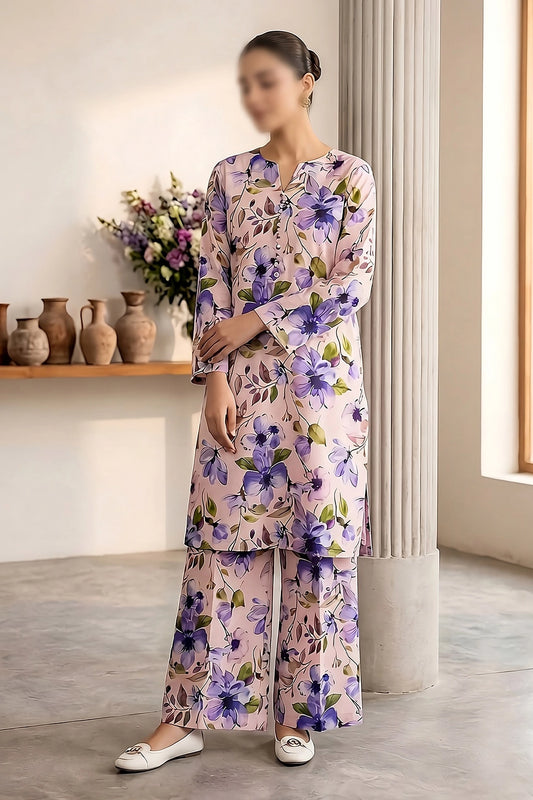 2 Piece - Digitally Printed Doriya Lawn - D4603