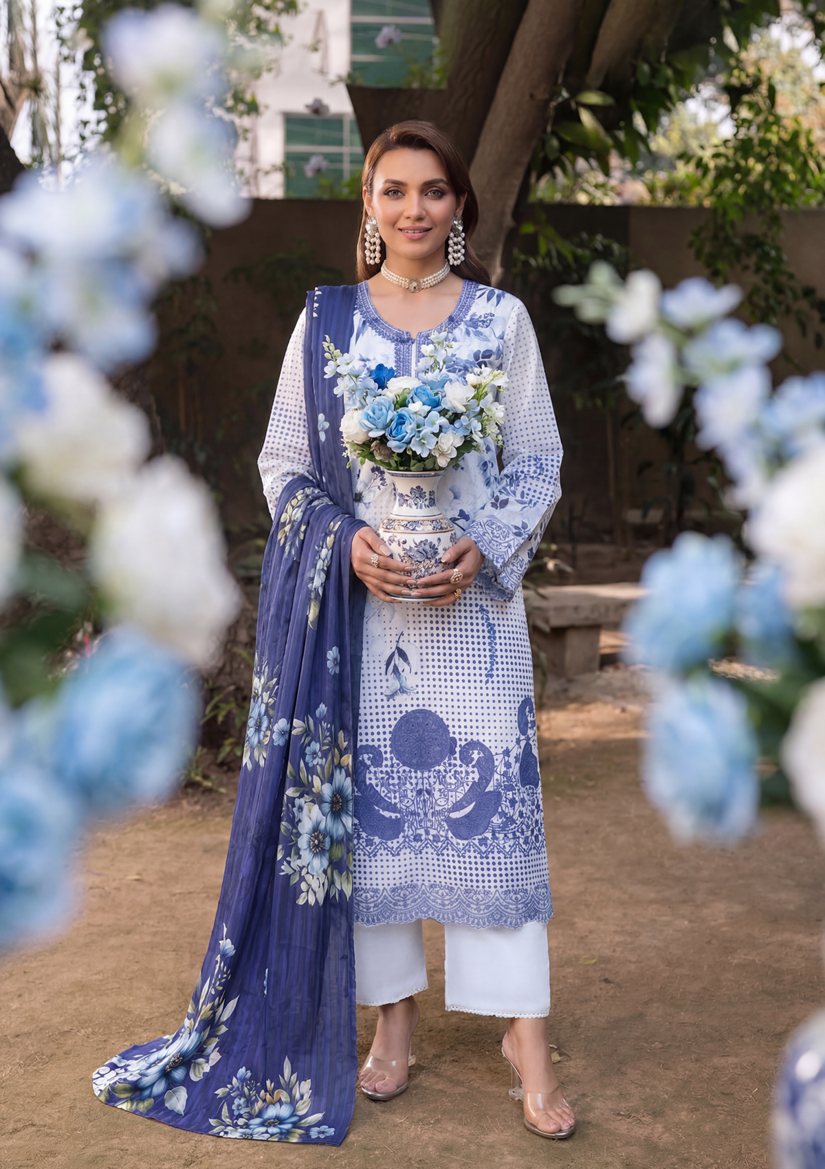 3 Piece - Embroidered Lawn - Fantak Elegant V306 - 2