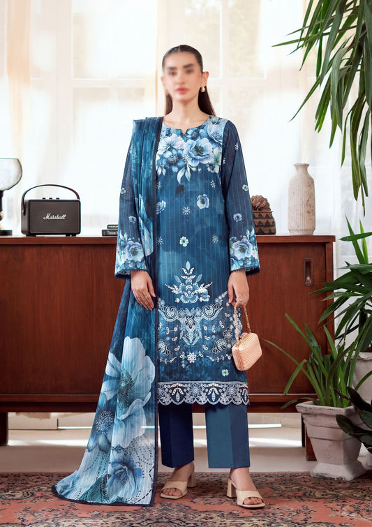 3 Piece - Embroidered Lawn - Fantak Luxe V303 - 02