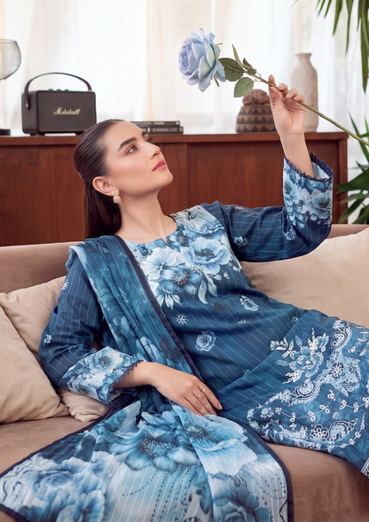 3 Piece - Embroidered Lawn - Fantak Luxe V303 - 02