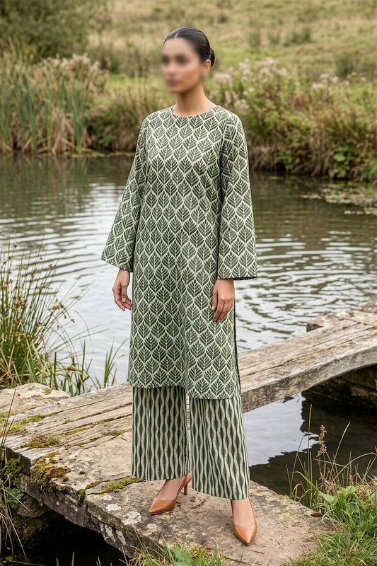 2 Piece - Digitally Printed Lawn - B39 - D5111