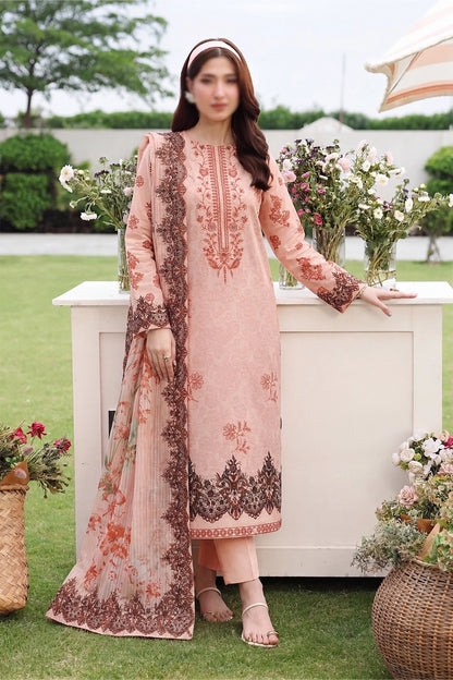 3 Piece - Embroidered Lawn - Noir 30406