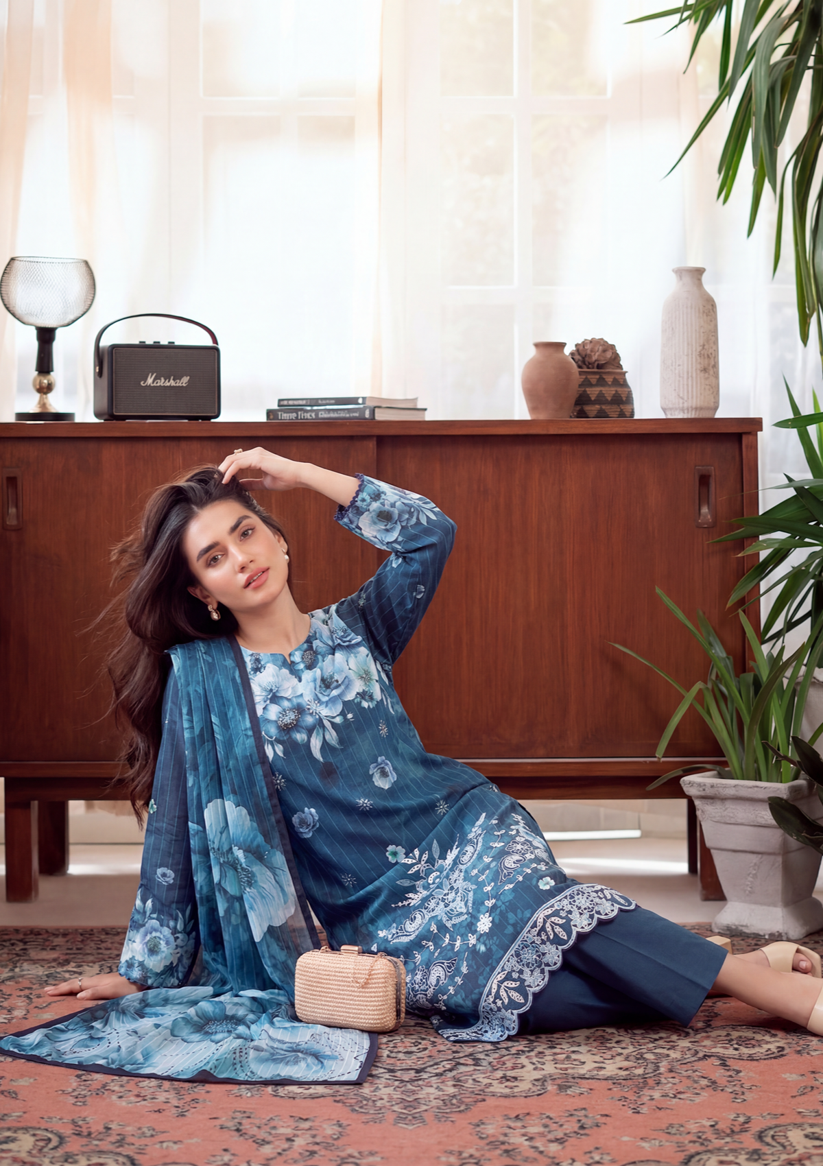 3 Piece - Embroidered Lawn - Fantak Luxe V303 - 02