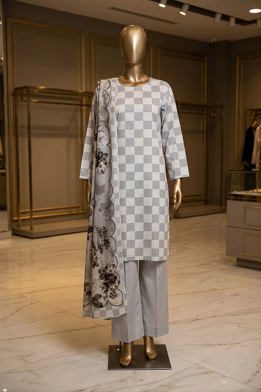 3 Piece - Digitally Printed Lawn - F10 - D5004