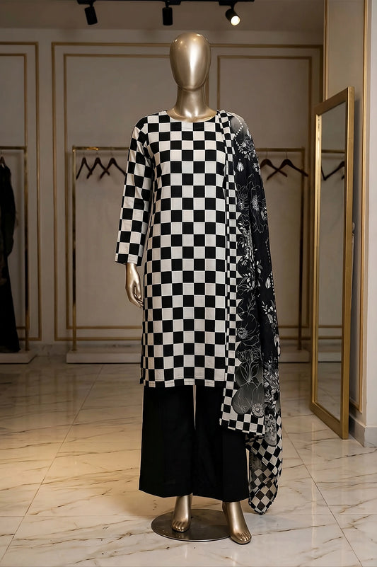 3 Piece - Digitally Printed Lawn - F10 - D5002