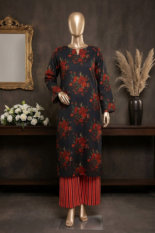 2 Piece - Digitally Printed Lawn - Coral 11414