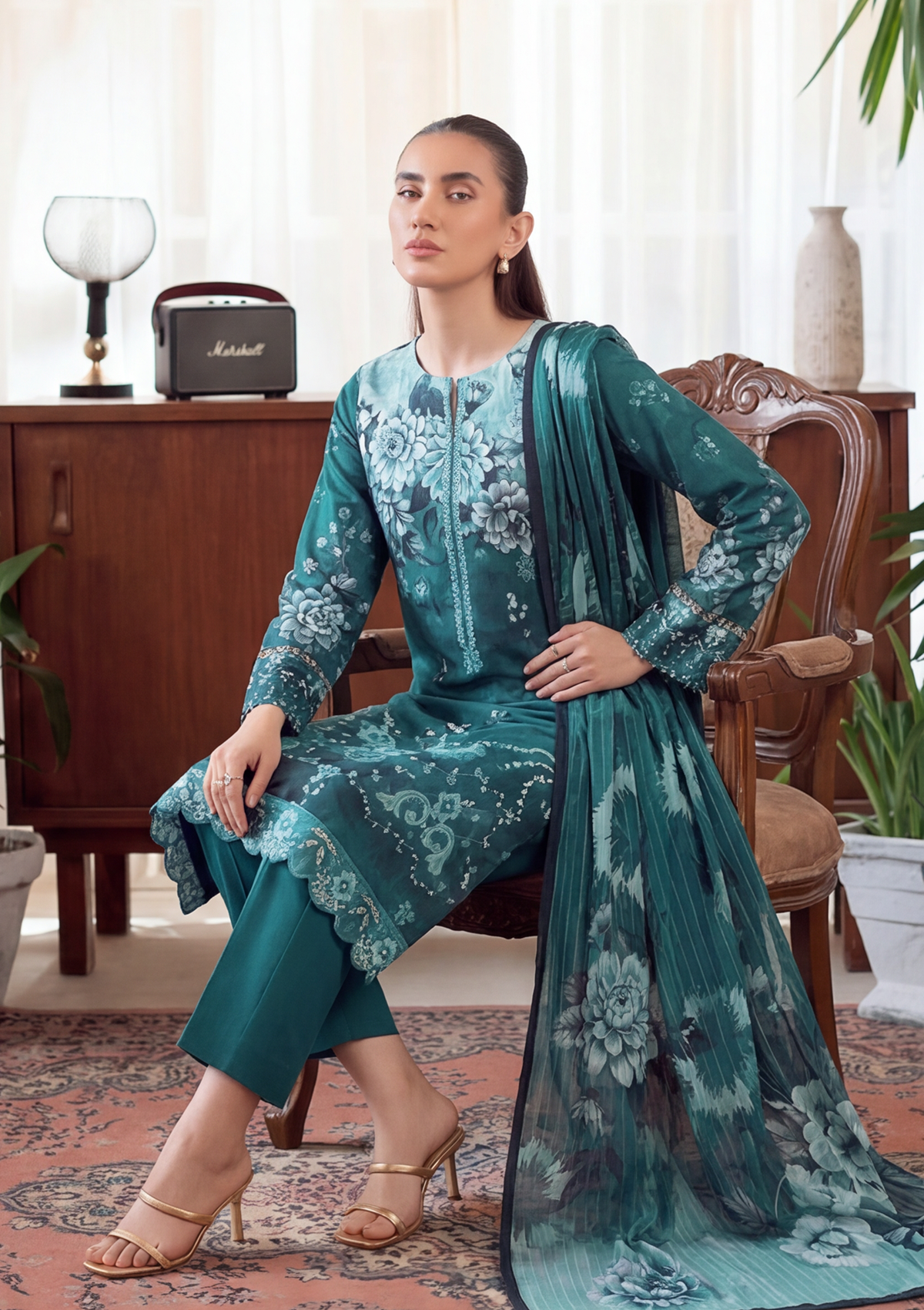 3 Piece - Embroidered Lawn - Fantak Luxe V303 - 03