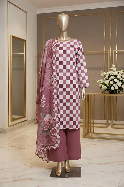 3 Piece - Digitally Printed Lawn - F10 - D5008
