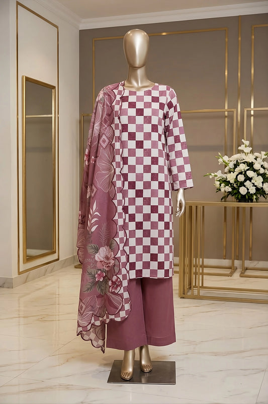 3 Piece - Digitally Printed Lawn - F10 - D5008