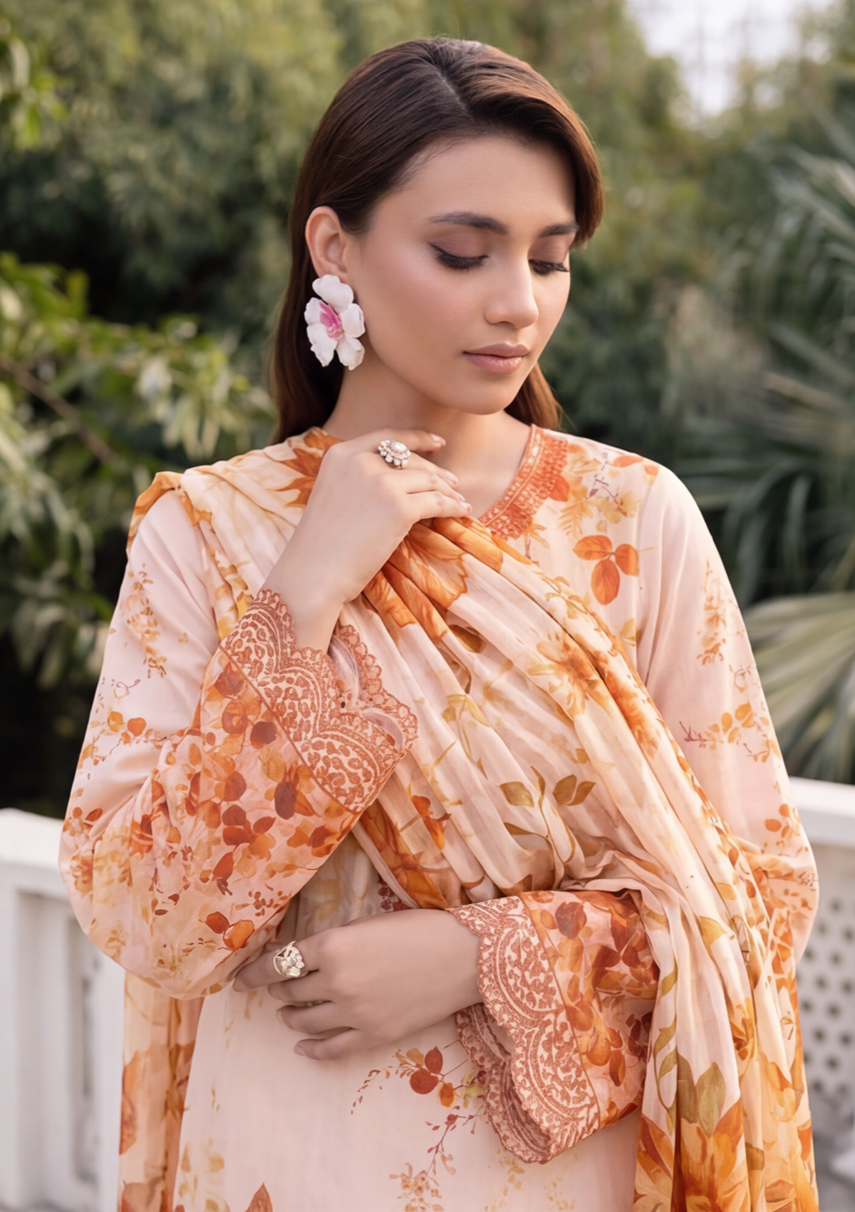 3 Piece - Embroidered Lawn - Fantak Elegant V306 - 3