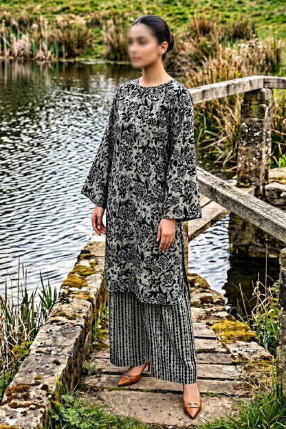 2 Piece - Digitally Printed Lawn - B39 - D5112