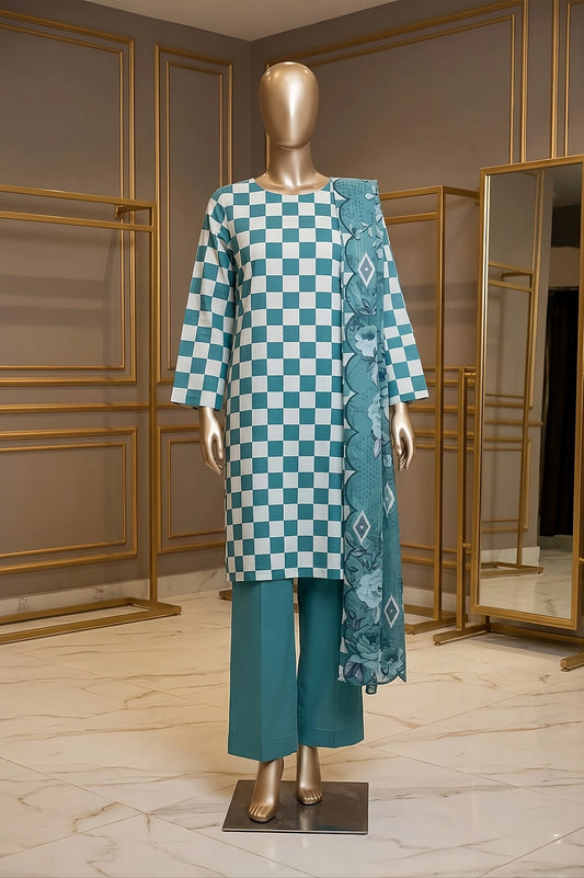 3 Piece - Digitally Printed Lawn - F10 - D5001