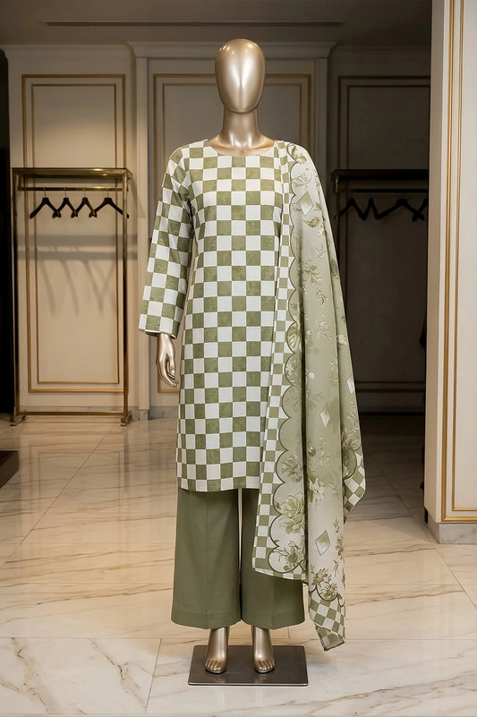 3 Piece - Digitally Printed Lawn - F10 - D5010