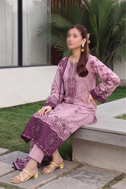 3 Piece - Embroidered Lawn - Noir 30407