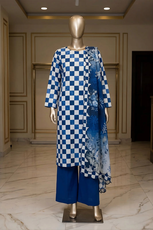 3 Piece - Digitally Printed Lawn - F10 - D5007