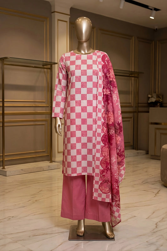 3 Piece - Digitally Printed Lawn - F10 - D5006
