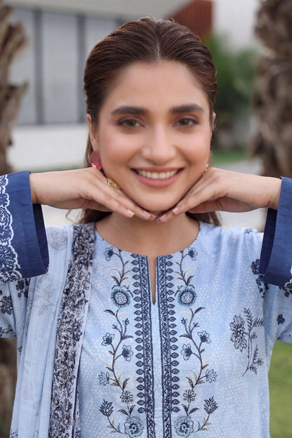 3 Piece - Embroidered Lawn - Noir 30405