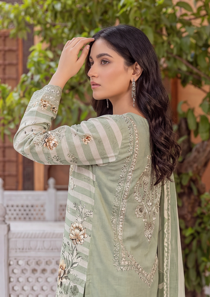 3 Piece - Embroidered Lawn - Fantak Flossie Finch V161 - 4