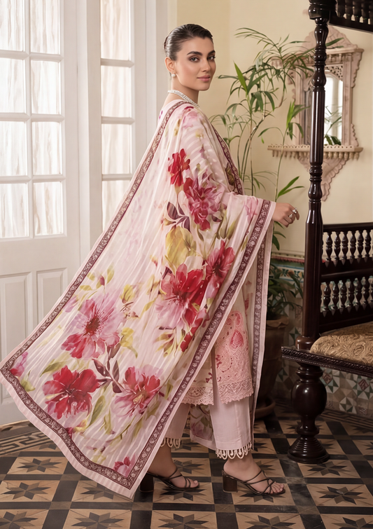 3 Piece - Embroidered Lawn - Fantak Elegant V306 - 4