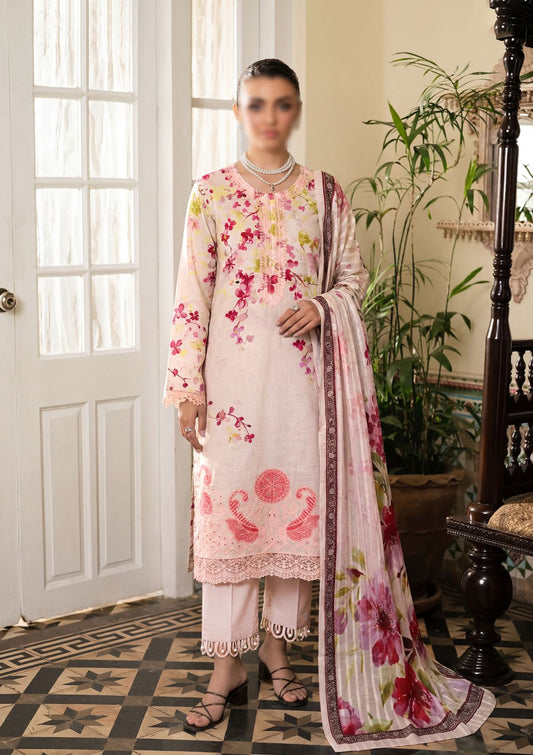 3 Piece - Embroidered Lawn - Fantak Elegant V306 - 4