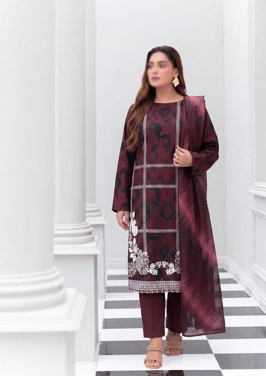 3 Piece - Embroidered Lawn - Fantak Nirvana V156 - 4