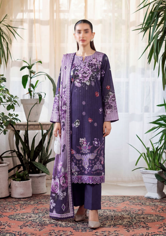 3 Piece - Embroidered Lawn - Fantak Luxe V303 - 04