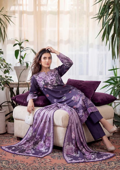 3 Piece - Embroidered Lawn - Fantak Luxe V303 - 04