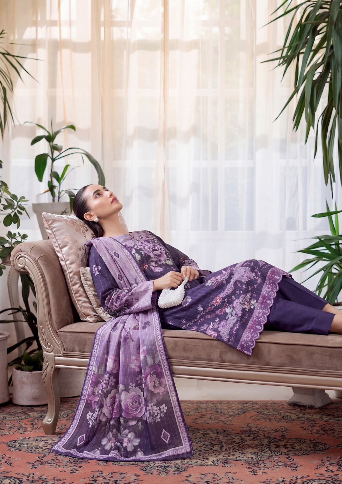 3 Piece - Embroidered Lawn - Fantak Luxe V303 - 04