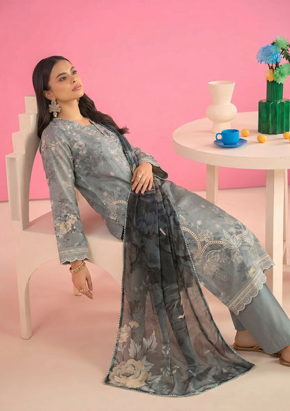 3 Piece - Embroidered Lawn - Fantak Amber V307 - 5