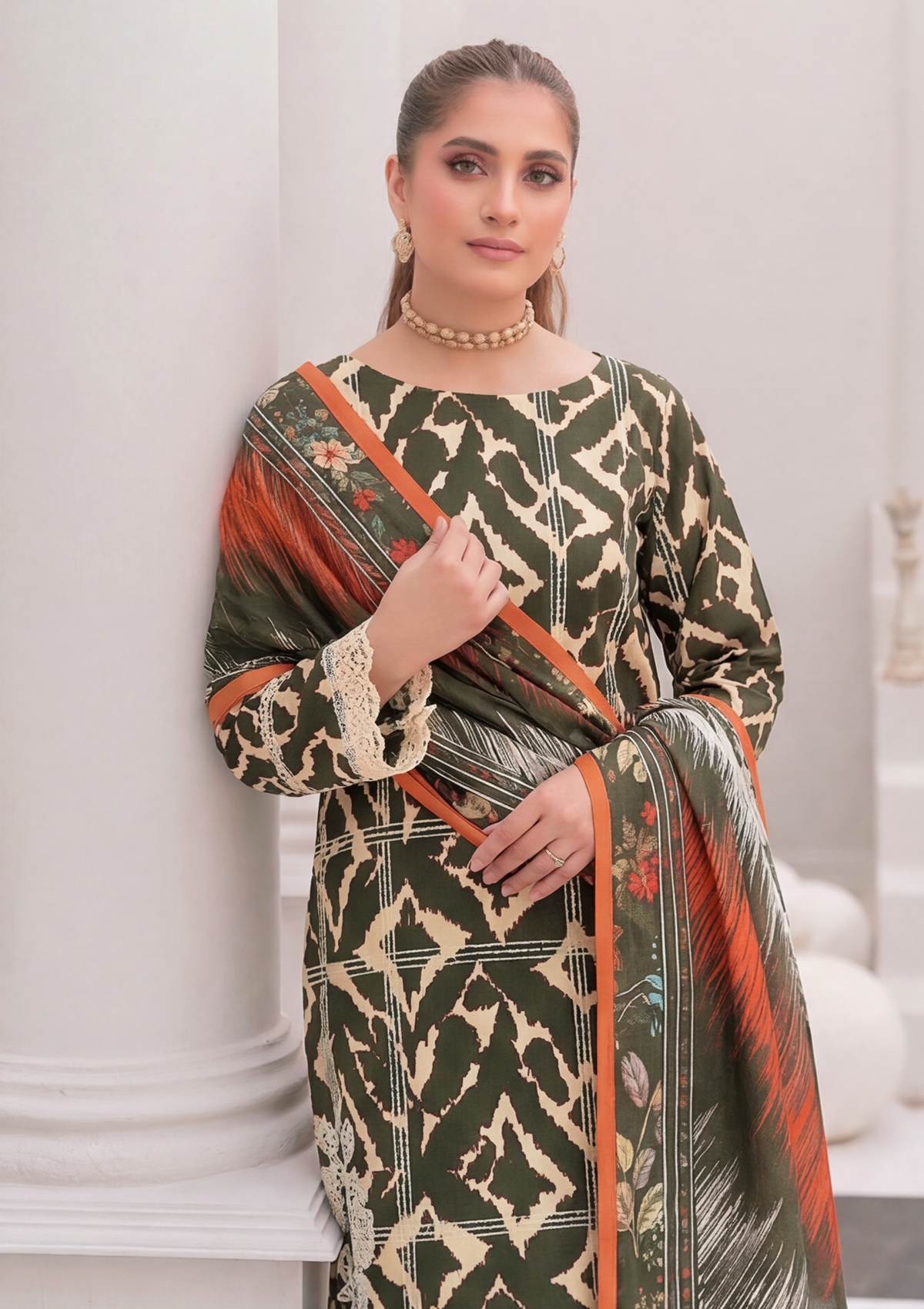 3 Piece - Embroidered Lawn - Fantak Nirvana V156 - 5