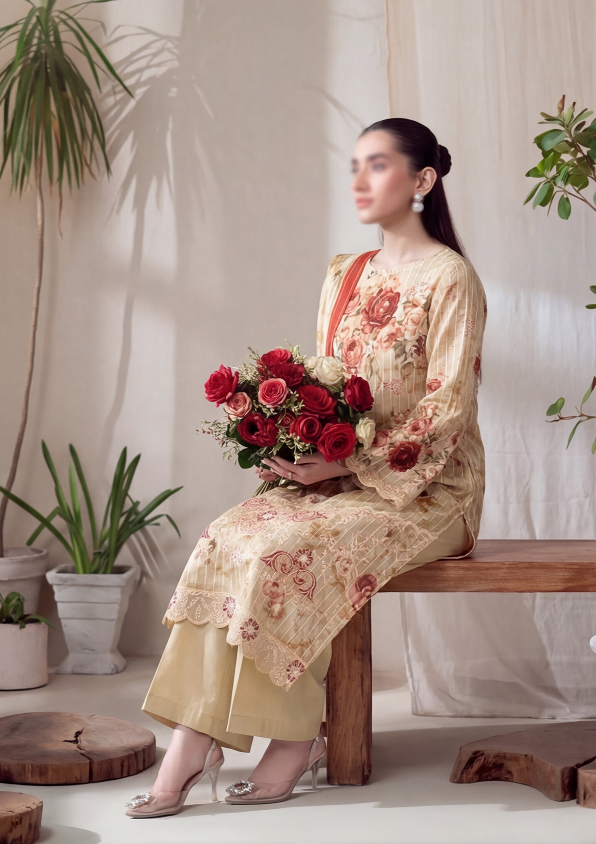 3 Piece - Embroidered Lawn - Fantak Luxe V303 - 05