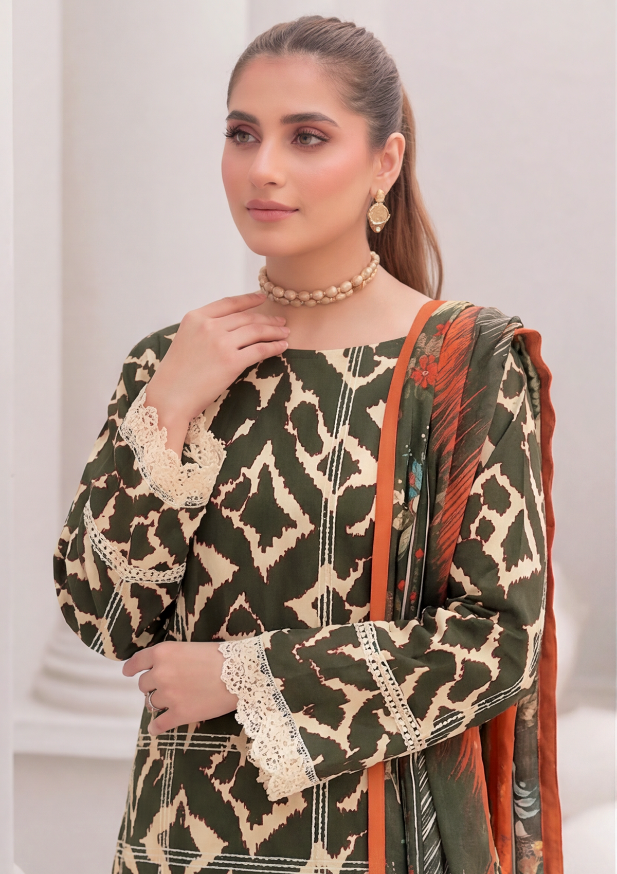 3 Piece - Embroidered Lawn - Fantak Nirvana V156 - 5