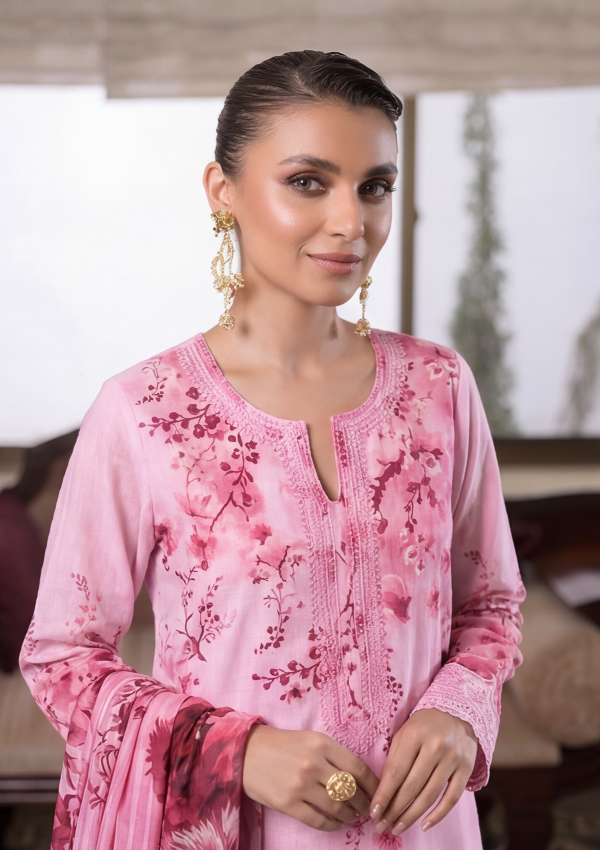 3 Piece - Embroidered Lawn - Fantak Elegant V306 - 5