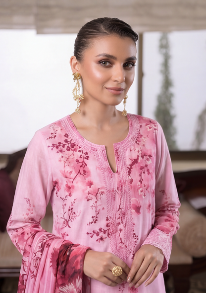 3 Piece - Embroidered Lawn - Fantak Elegant V306 - 5