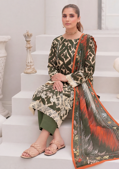 3 Piece - Embroidered Lawn - Fantak Nirvana V156 - 5