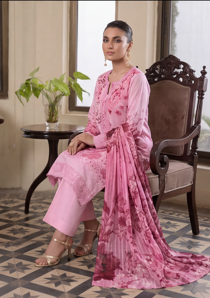 3 Piece - Embroidered Lawn - Fantak Elegant V306 - 5