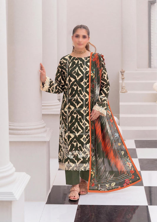 3 Piece - Embroidered Lawn - Fantak Nirvana V156 - 5