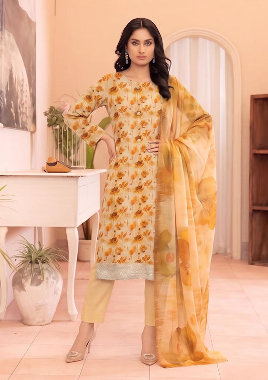 3 Piece - Embroidered Lawn - Fantak Raya V177 - 05