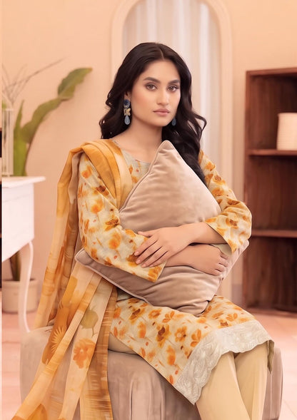 3 Piece - Embroidered Lawn - Fantak Raya V177 - 05